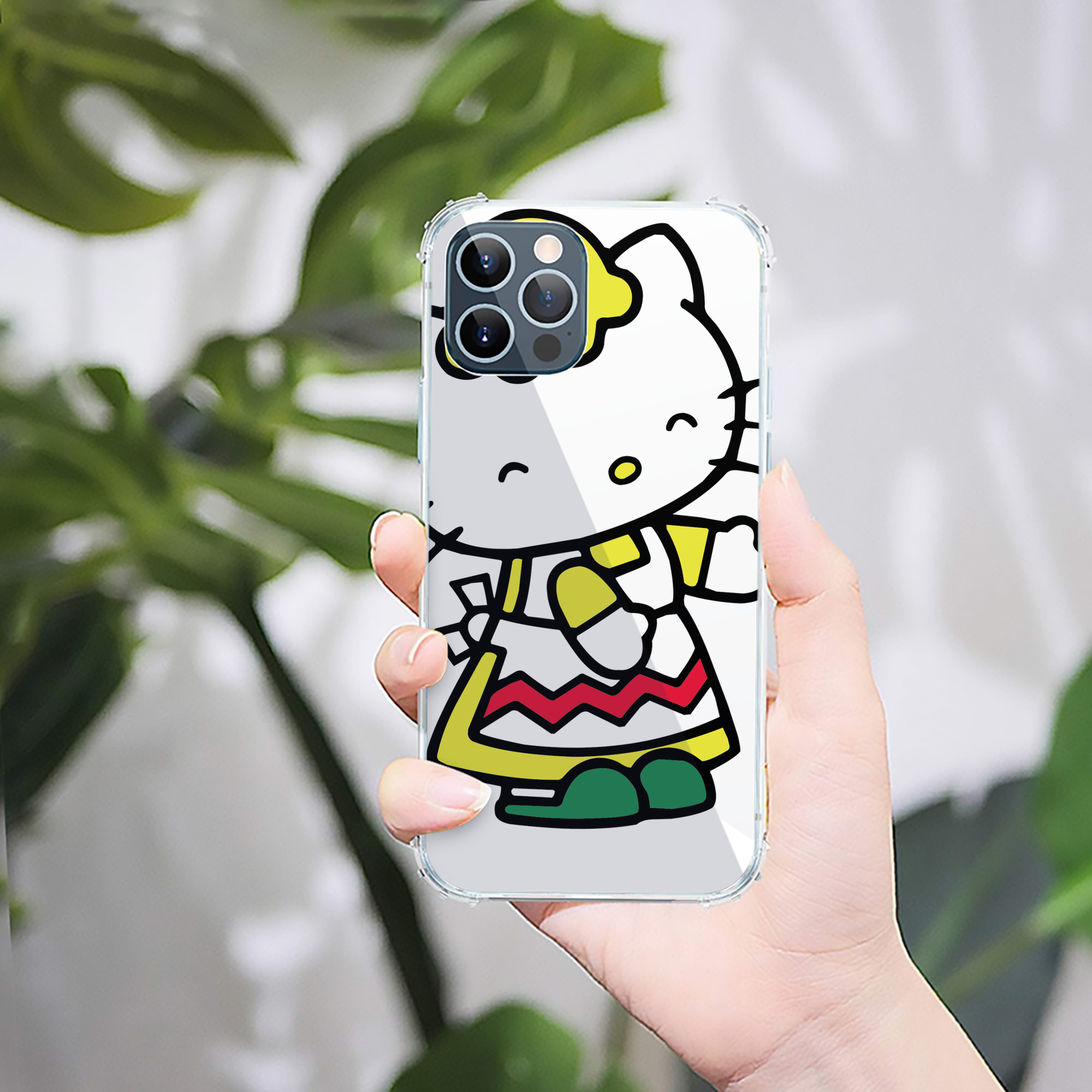 （画像用） Hello Kitty ハローキティ 【iPhone 12シリーズ対応】透明スマホケース（クリアソフトケース）